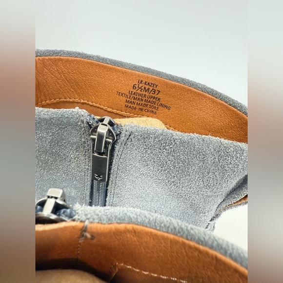 LUCKY BRAND Gray suede KASEY heeled ankle boots size 6.5 - Picture 7 of 8